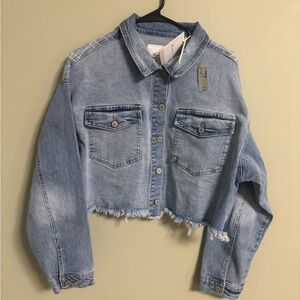 KanCan Maurice’s Drop Shoulder Crop Denim Jean Jacket Size XXL New